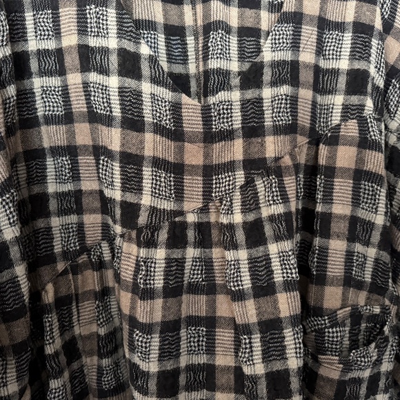 Transparente Women's Plus/OS Long sleeve Plaid blouse tunic top Lagenlook - Picture 6 of 6